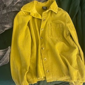 Mustard colored button up jacket from UO